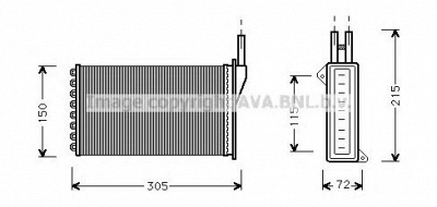 AVA QUALITY COOLING fd6103 -  Теплообменник, отопление салона